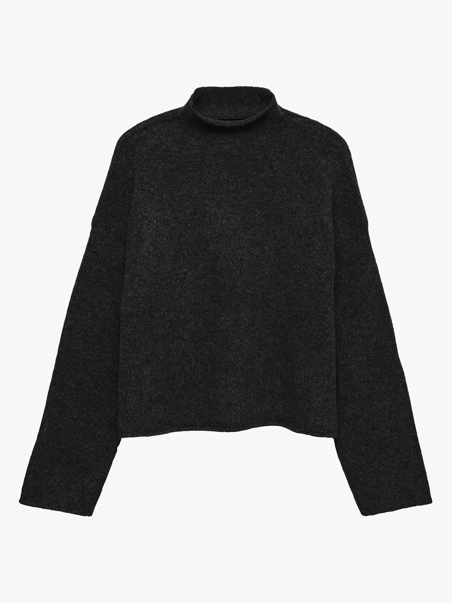 Vero Moda Mirla Long Sleeve Highneck Pullover Black w. Melange