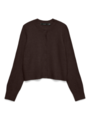 Vero Moda Macy Long Sleeve O-Neck Cardigan Chocolate Torte W. Melange