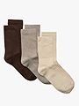 Vero Moda Klara Sock 3-Pack Oatmeal / Moonrock / Chocolate Martini
