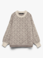 Vero Moda Inga Long Sleeve O-Neck Oversized Pullover Birch W. Moonrock