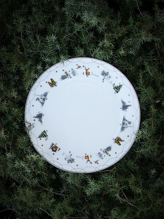 Wik - Walsøe Julemorgen Story asjett 20 cm Flerfarget