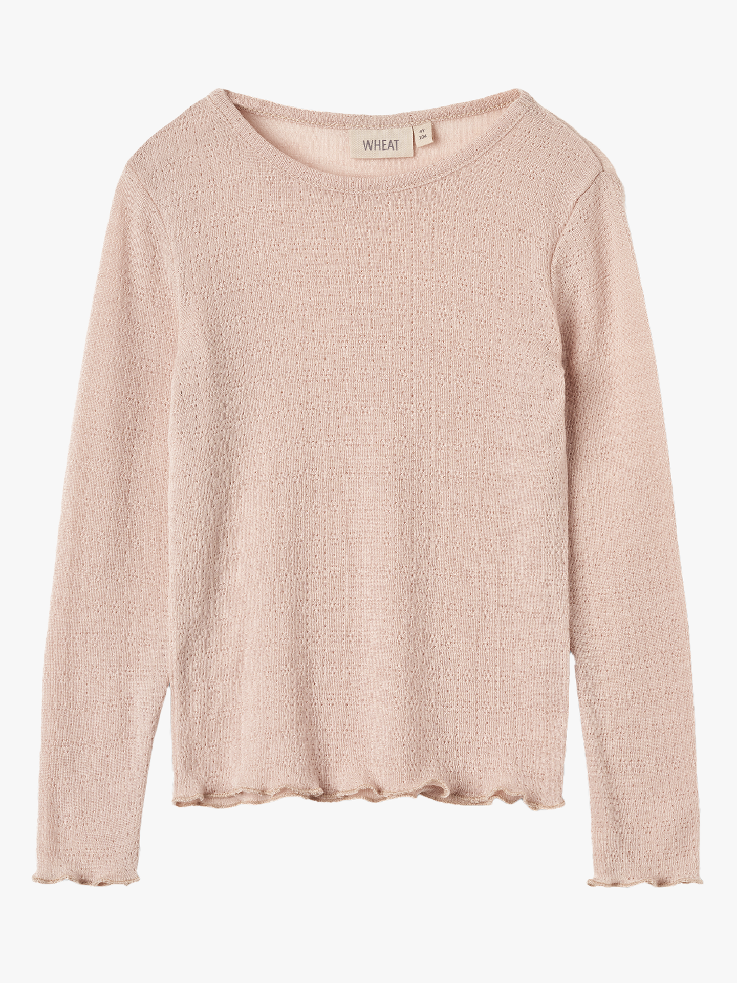 Wheat Wool Silk T-shirt Long Sleeve Alli Pale Lilac