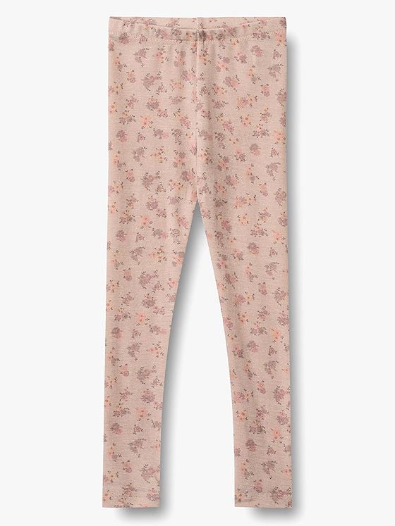 Wheat Wool Leggings Agi Lilac flowers