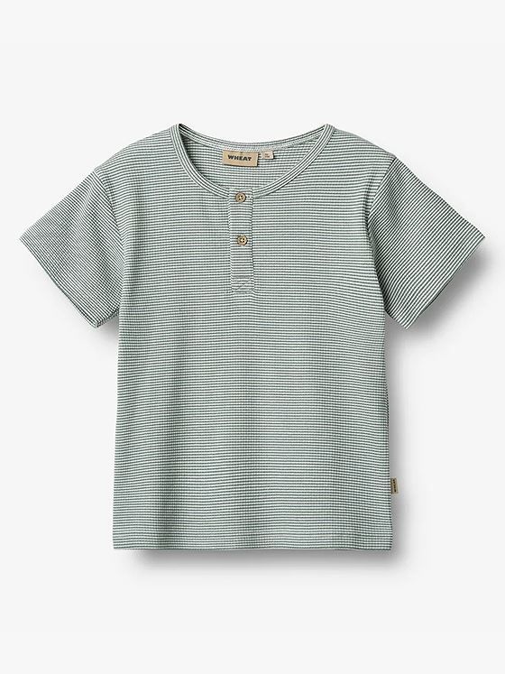 Wheat T-Shirt Short Sleeve Lumi Stormy Sea Stripe