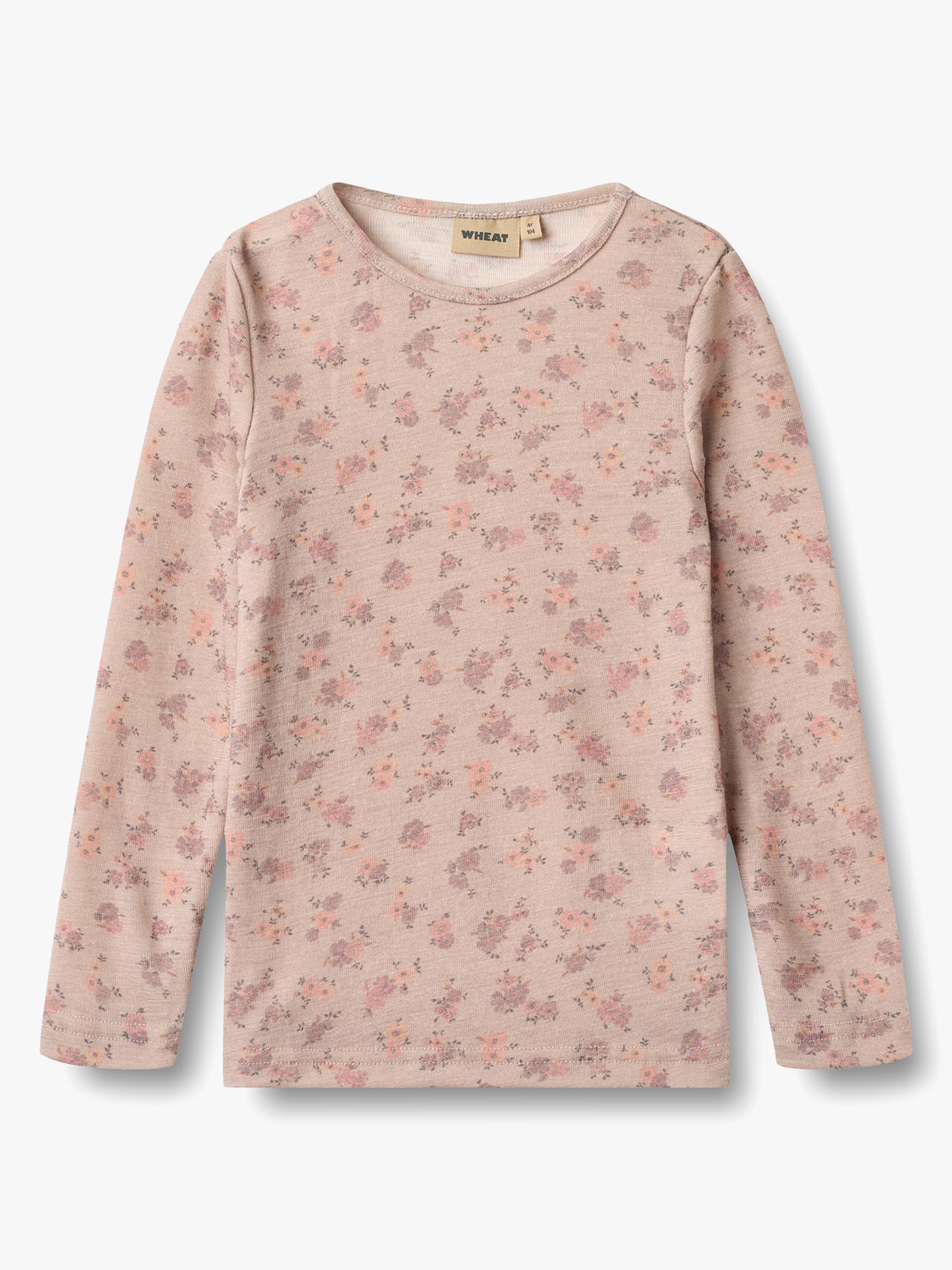 Wheat Wool T-Shirt Long Sleeve Alfie Lilac flowers