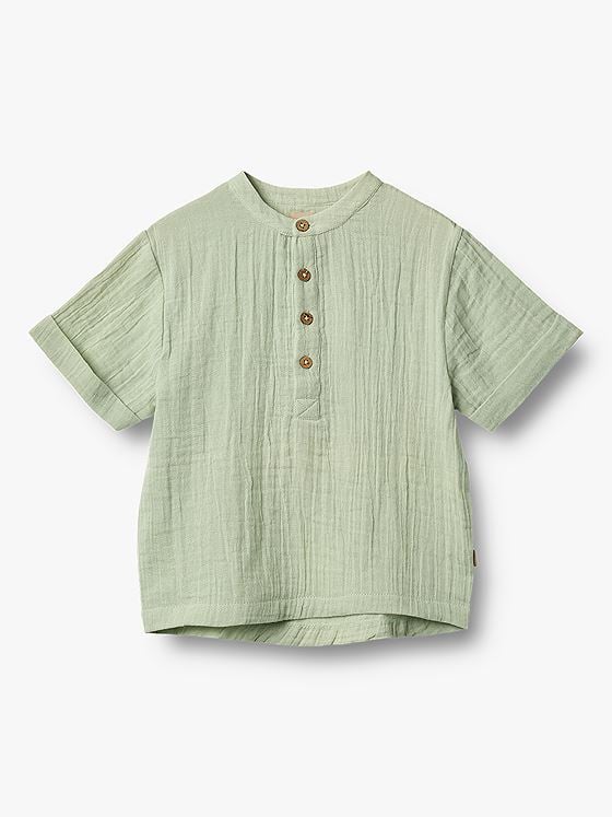 Wheat Shirt Short Sleeve Svend Soft Mint