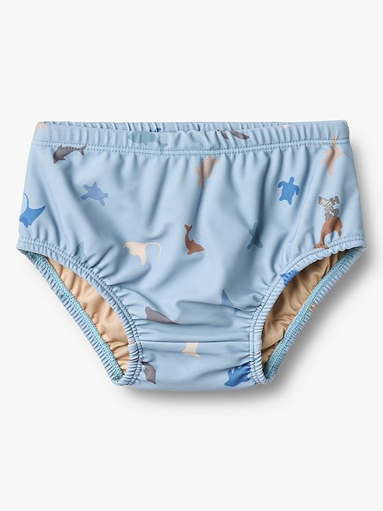 Wheat Swim Shorts Philip Soft Blue Sea Life