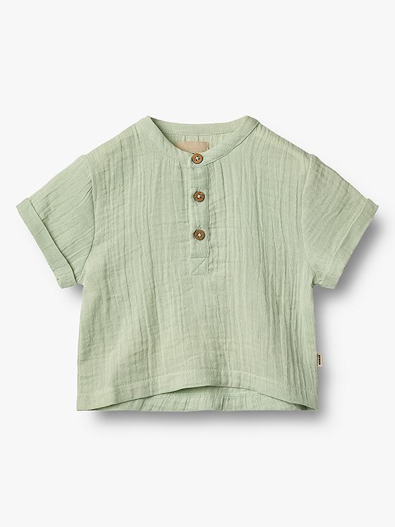 Wheat Shirt Short Sleeve Svend Soft Mint