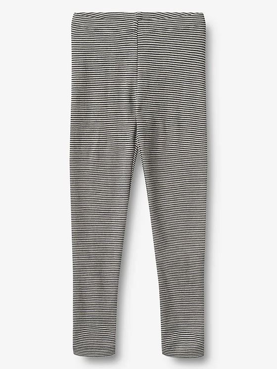 Wheat Wool Leggings Agi Navy Stripe