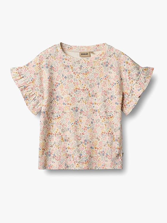 Wheat T-Shirt Short Sleeve Ally Bright Flowers
