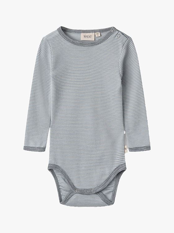 Wheat Wool Body Long Sleeve Lucca Cloudy Sky Stripe