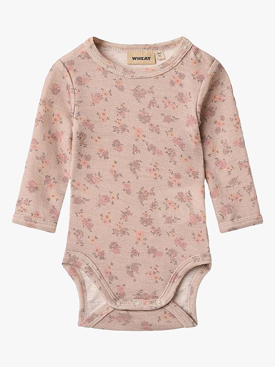 Wheat Wool Body Long Sleeve Lucca Lilac flowers
