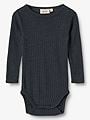 Wheat Wool Silk Body Long Sleeve Lucca Navy