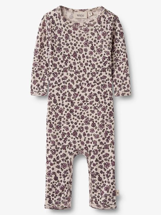 Wheat Wool Jumpsuit Long Sleeve Haven Autumn Flowers