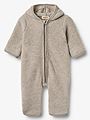 Wheat Wool Fleece Suit Ata Khaki melange