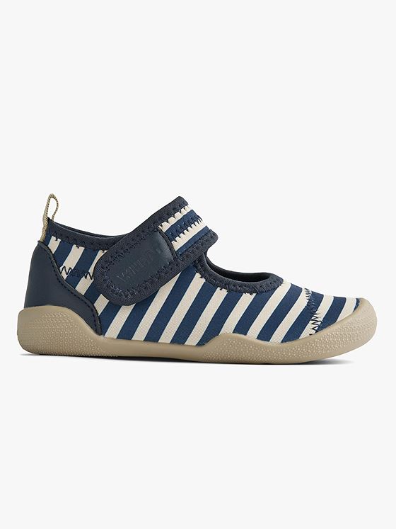 Wheat Beach Shoe Wavey Indigo Stripe