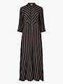 Y.A.S Savanna Long Shirt Dress Chocolate Brown / Black