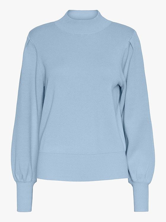 Y.A.S Fonny Long Sleeve Knit Pullover Skyway