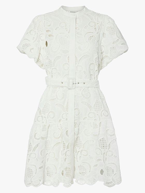 Y.A.S Sana Short Sleeve Dress Star White
