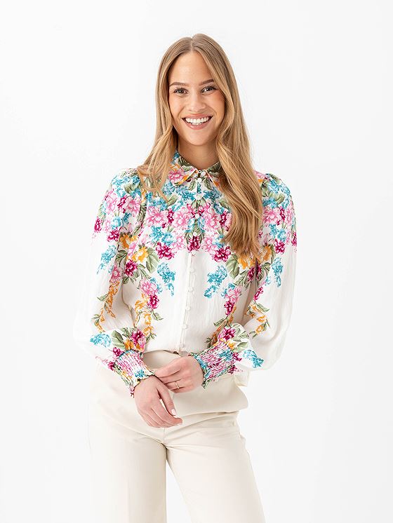 Y.A.S Rosie Long Sleeve Shirt Birch / Rosie print