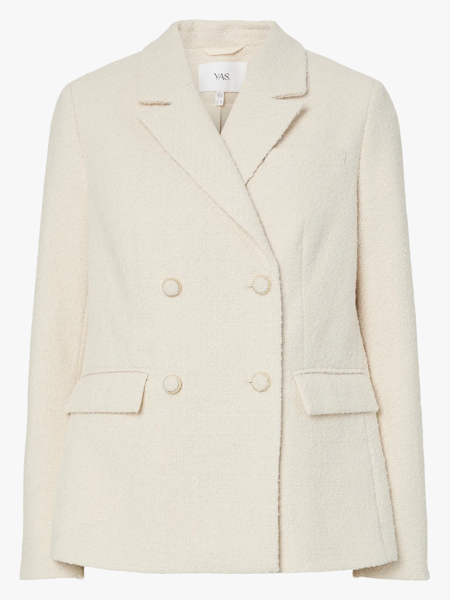 Y.A.S Petra Long Sleeve Boucle Blazer Pristine