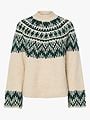 Y.A.S Liri Long Sleeve Wool Blend Knit Pullover Birch Ponderosa Pine