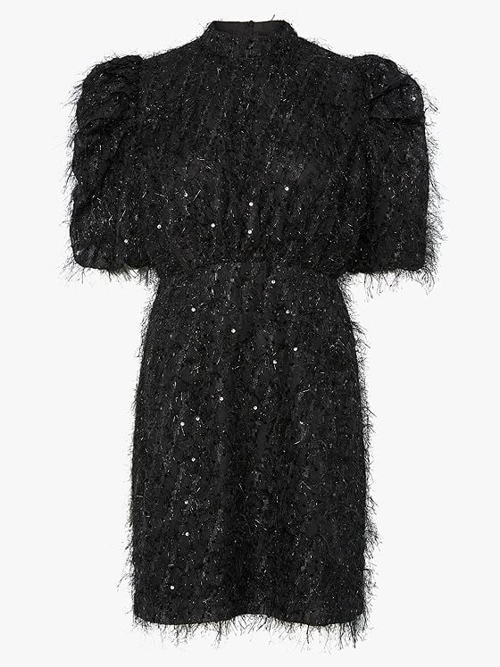 Y.A.S Ilza 2/4 Sequin Dress Black