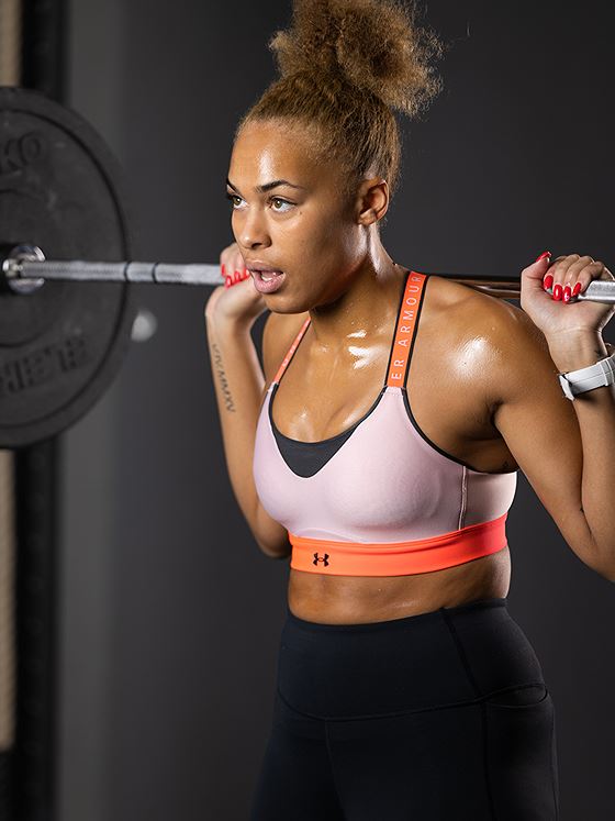 Under Armour Infinity High Bra Blocked Retro Pink / Beta
