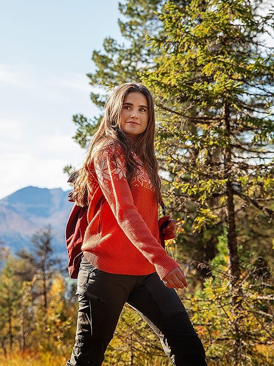 Ulvang Rav Kiby Roundneck Persimmon/ Vanilla