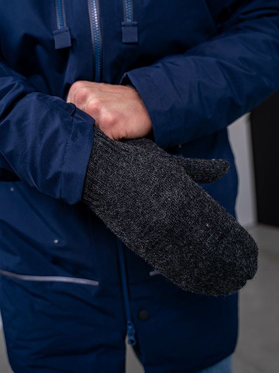 Devold Wool Mitten Anthracite