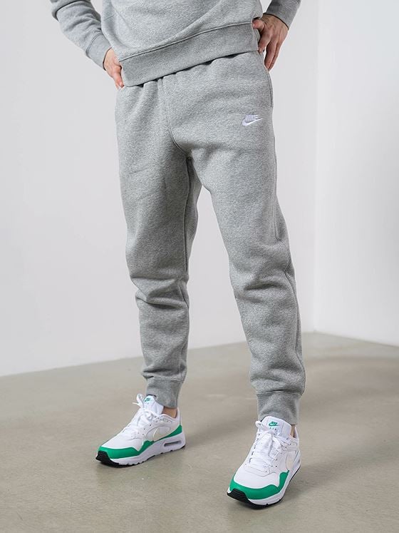 Nike Club Fleece Pant Dark Grey Heather/Matte Silver/Hvit