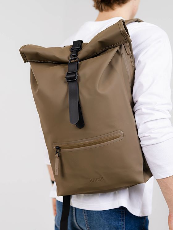 Rains Rolltop Rucksack Wood