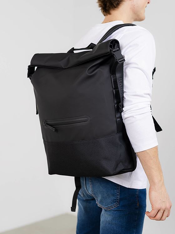 Rains Trail Rolltop Backpack Black