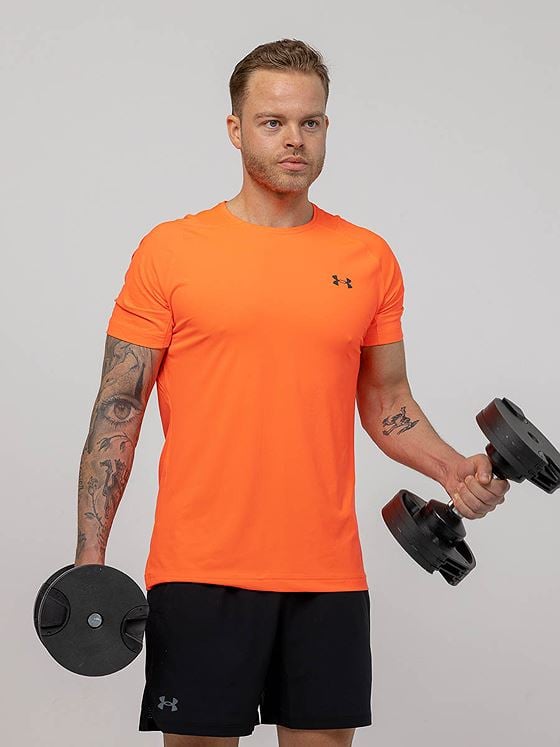 Under Armour Rush Emboss Short Sleeve Tee After Burn / Black