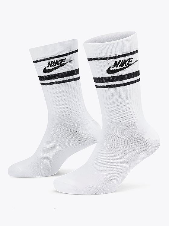 Nike Crew Essential Stripe Socks White/Black/Black